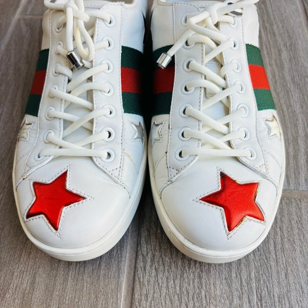 Gucci Ace Stars 452502 Multicolor Unisex Sneakers Shoes size IT/EU M5.5 G W7.5-8